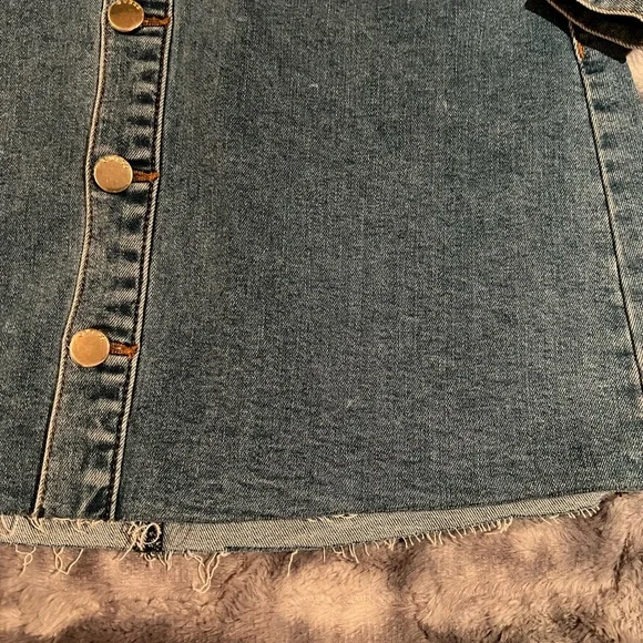 NWT Guess Blue space wash long sleeve denium dress sz SM - Picture 9 of 13